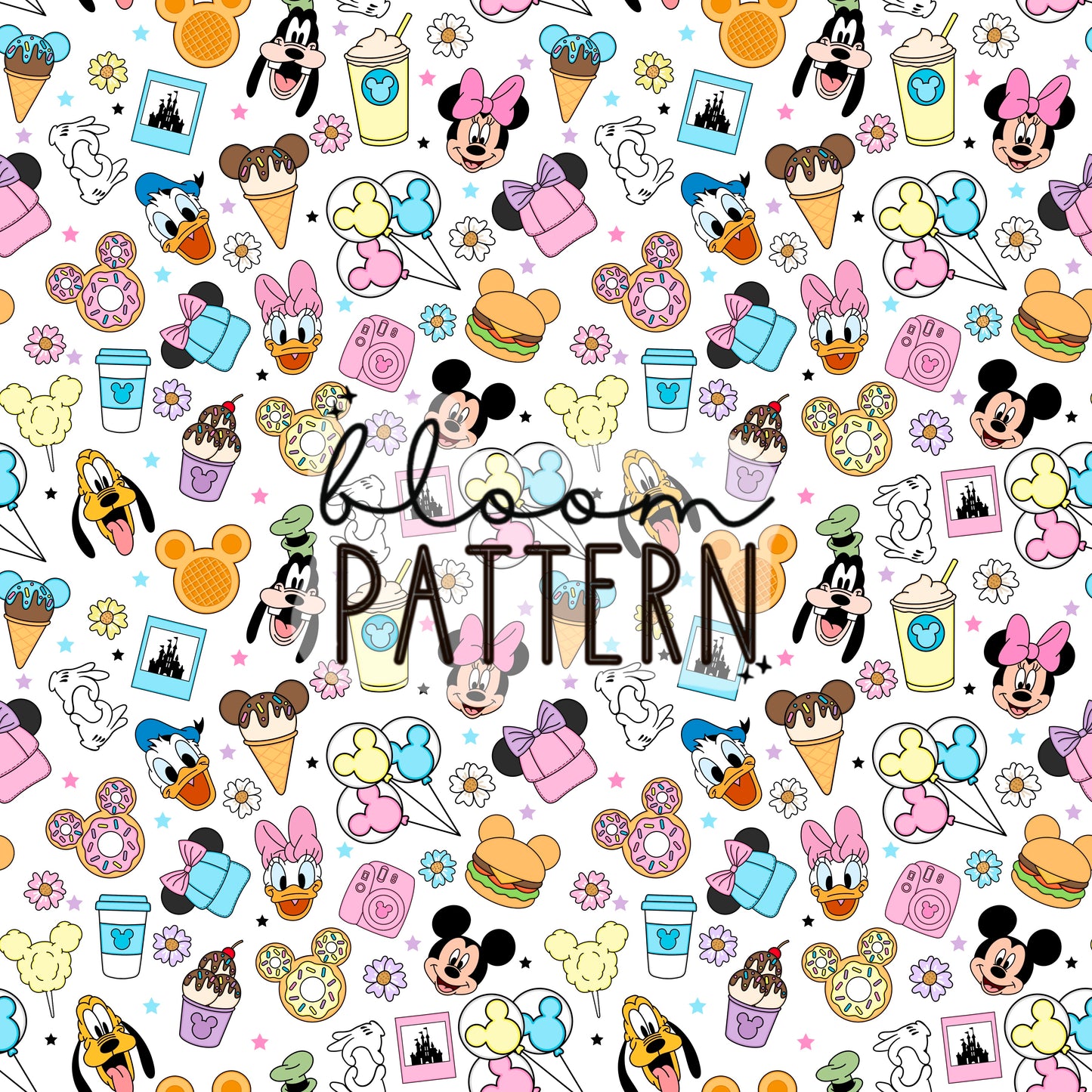 Bundle of 2 Magical Snacks Mouse Seamless Pattern
