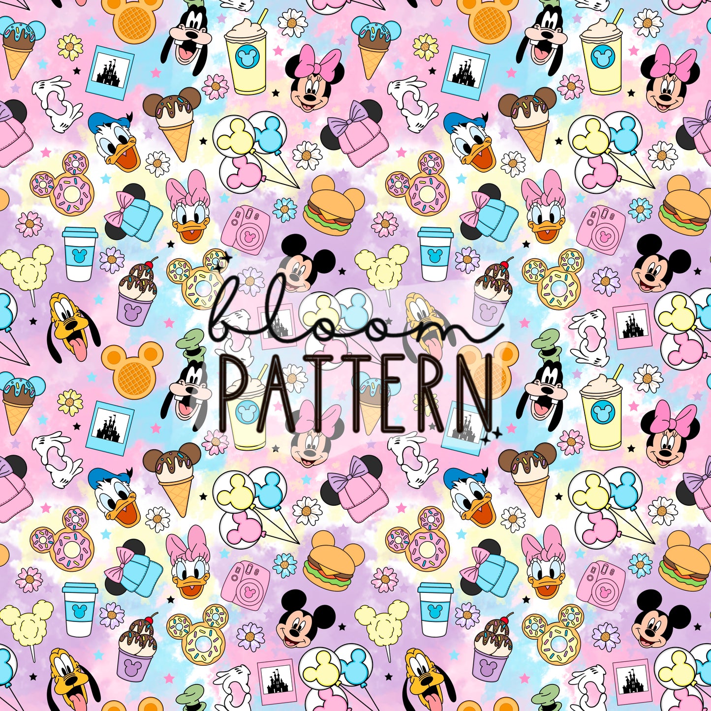 Magical Snacks Mouse Seamless Pattern