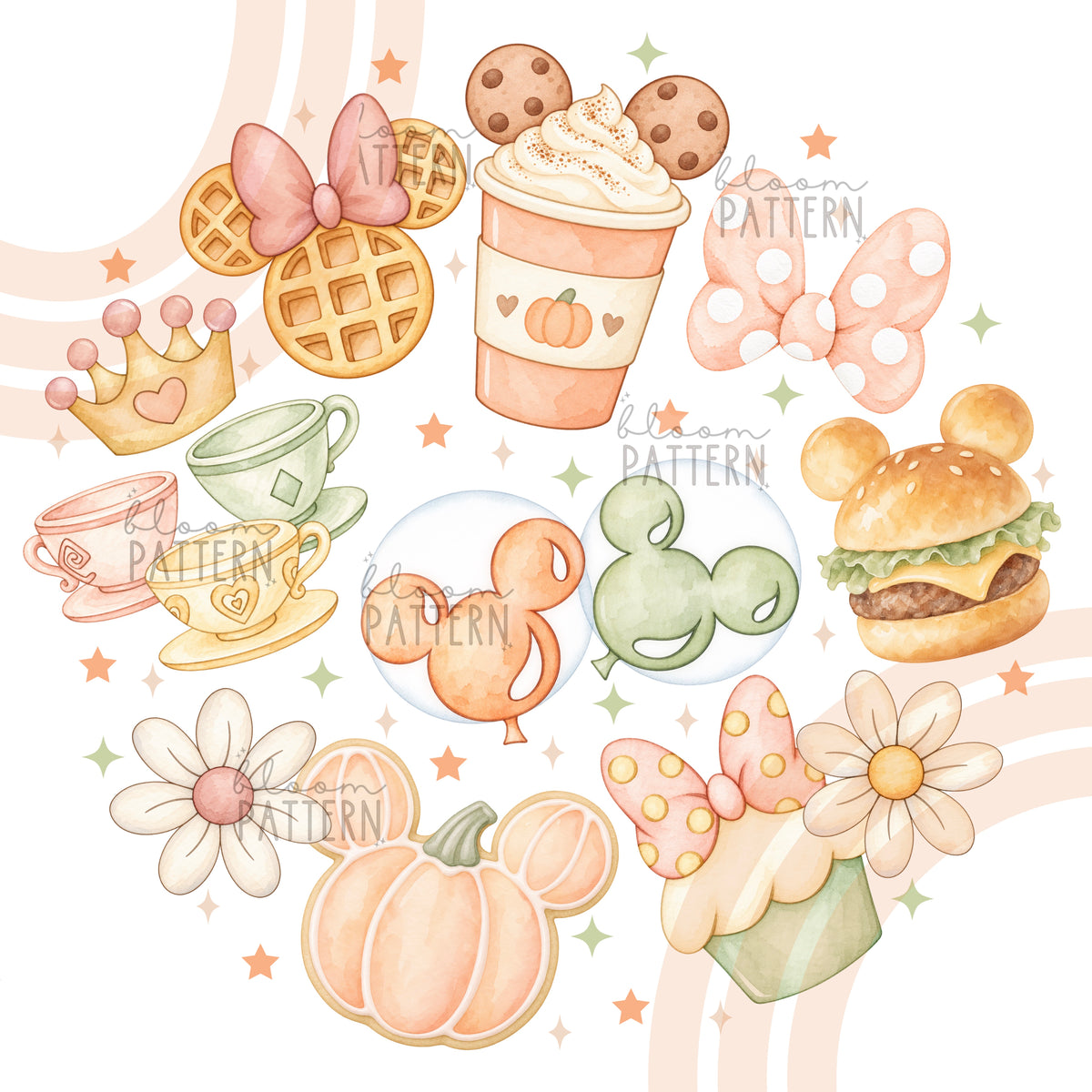Watercolor Autumn Sublimation design