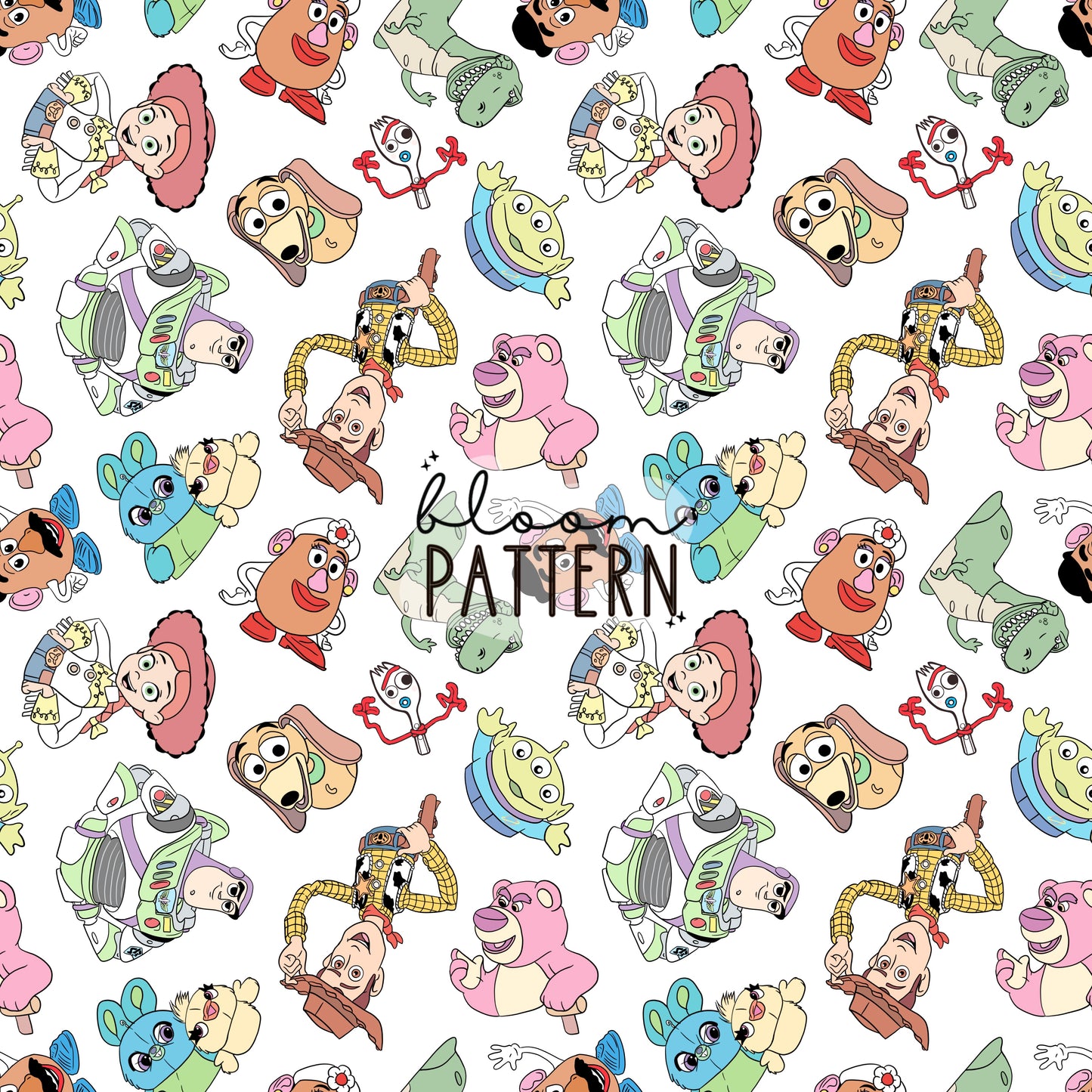 Toy Friends Seamless Pattern