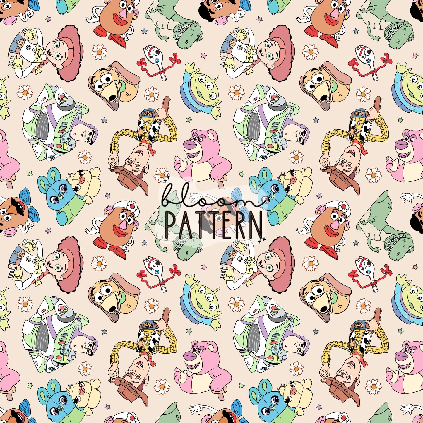 Toy Friends Seamless Pattern