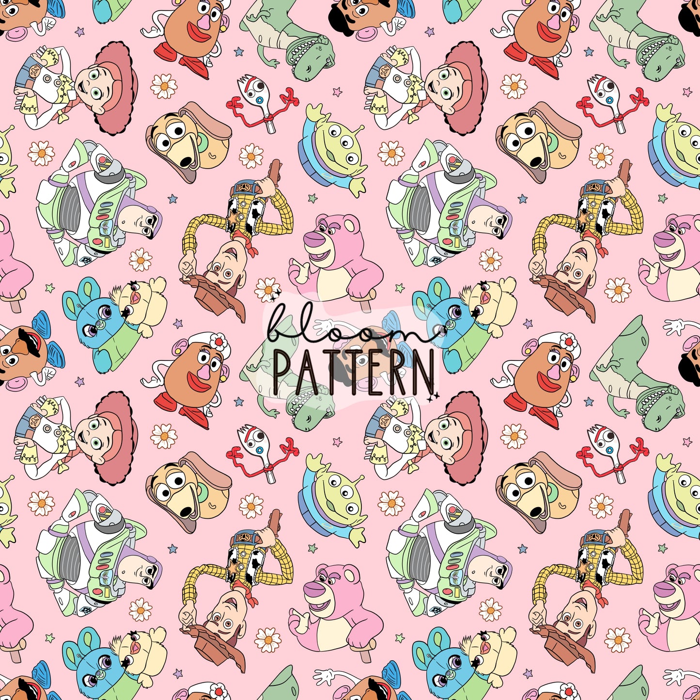 Toy Friends Seamless Pattern