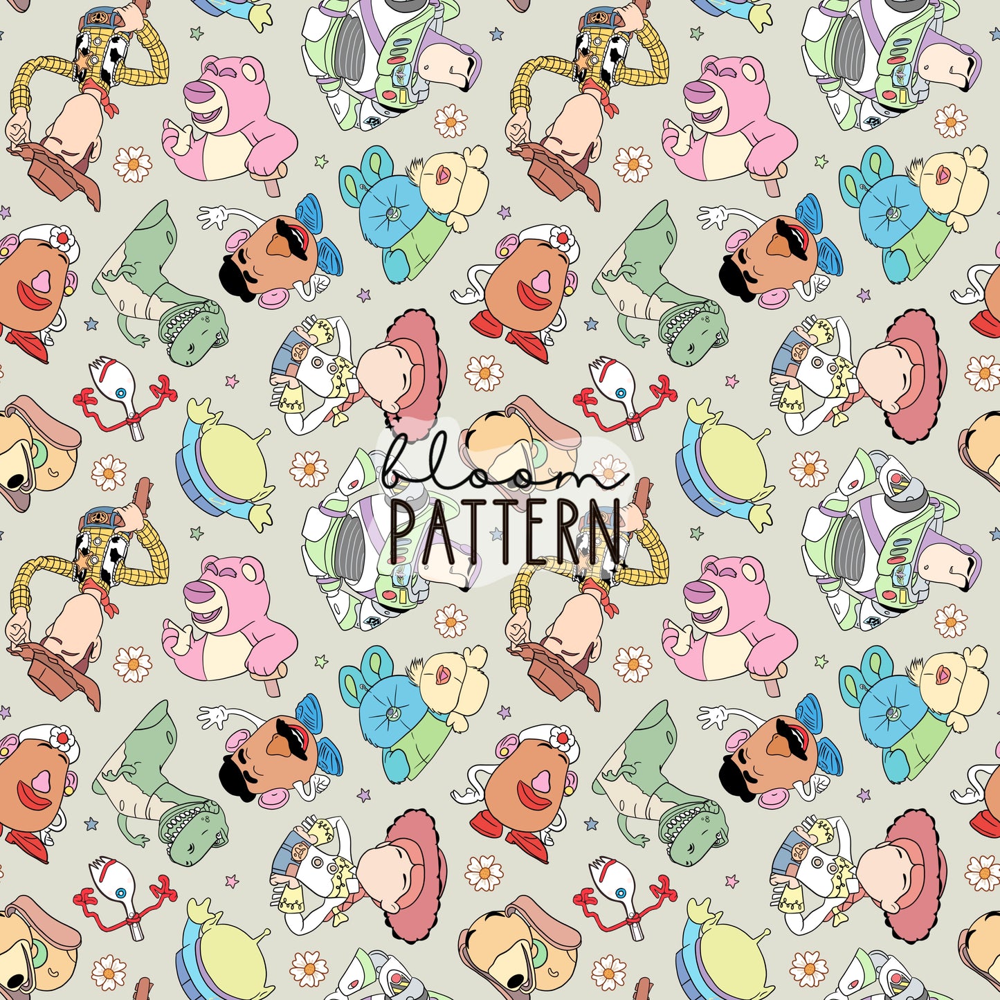 Toy Friends Seamless Pattern