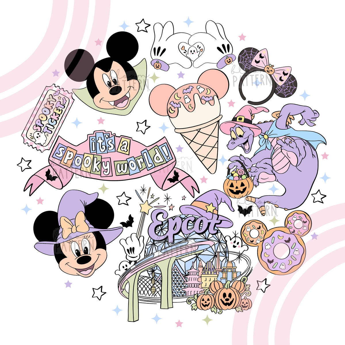 Halloween Epcot Sublimation design