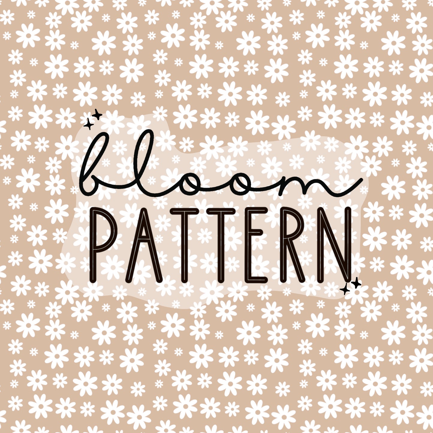 Beige Retro Flower Seamless Pattern