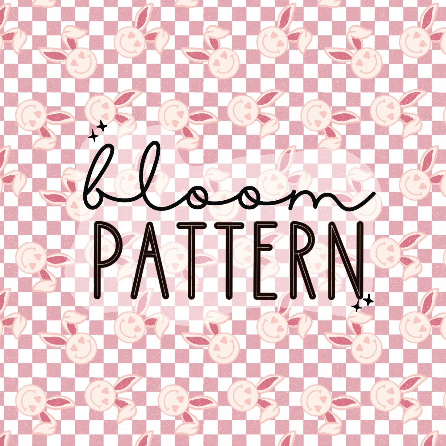 Easter Smiley Face seamless pattern