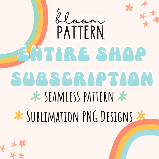 Bloom drive subscription - Seamless patterns and sublimation designs