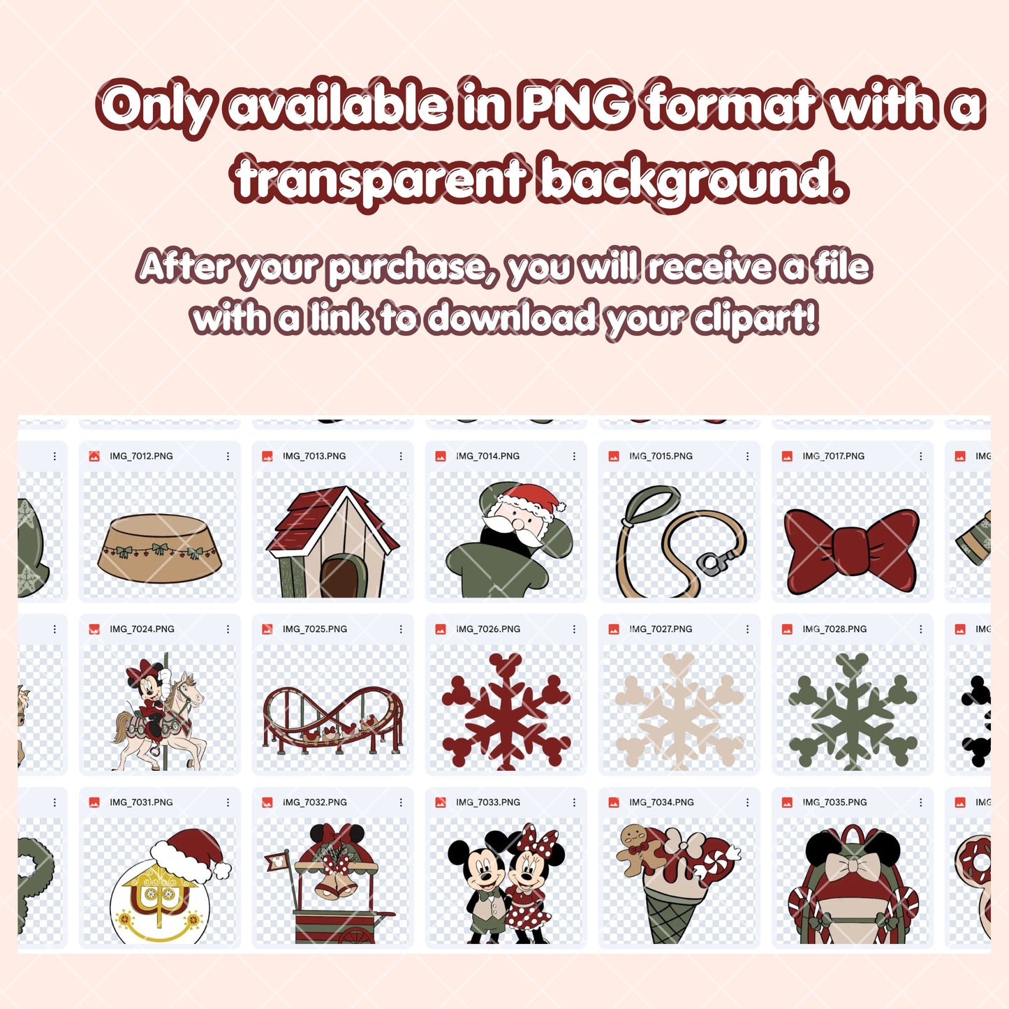 Christmas Clipart Pastel | Disney Trip Clipart