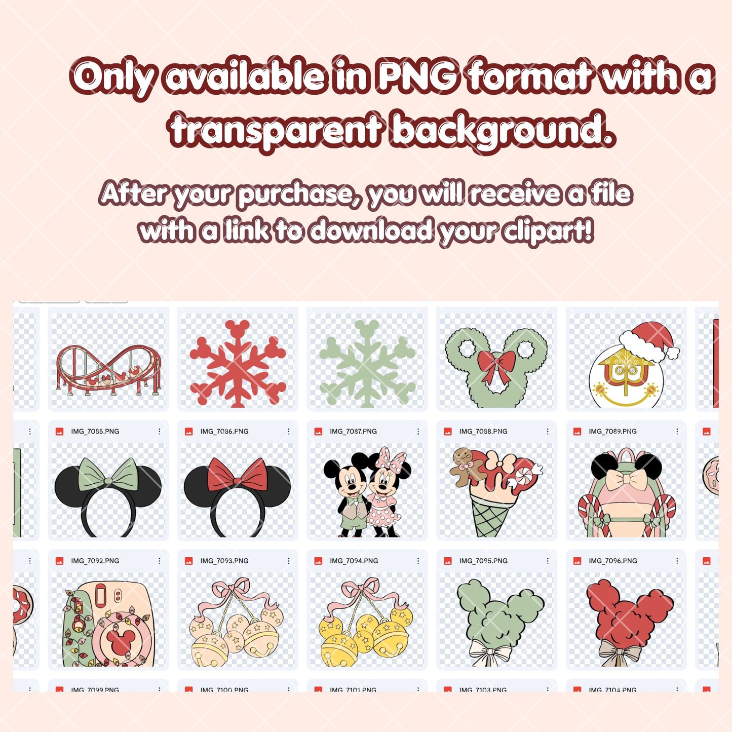 Pastel Christmas Clipart Pastel | Disney Trip Clipart