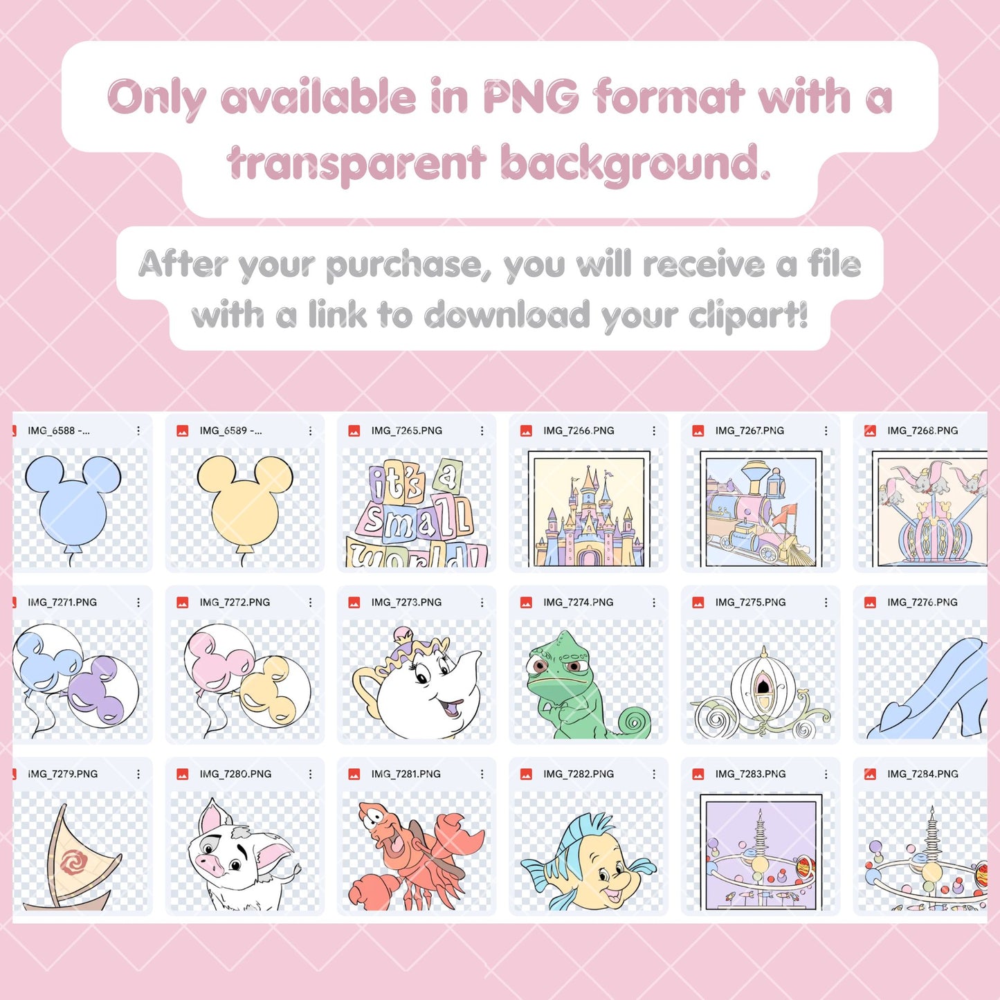 Magic Kingdom Mickey Clipart Pastel | Disney Trip Clipart