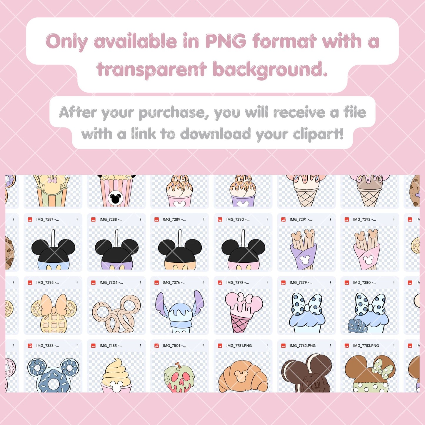 Snacks Pastel Clipart Pastel | Disney Trip Clipart