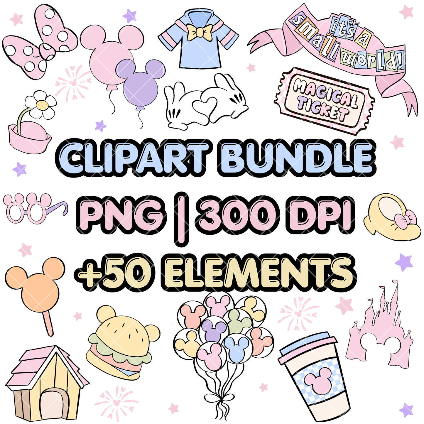 Mickey Clipart Pastel | Disney Trip Clipart