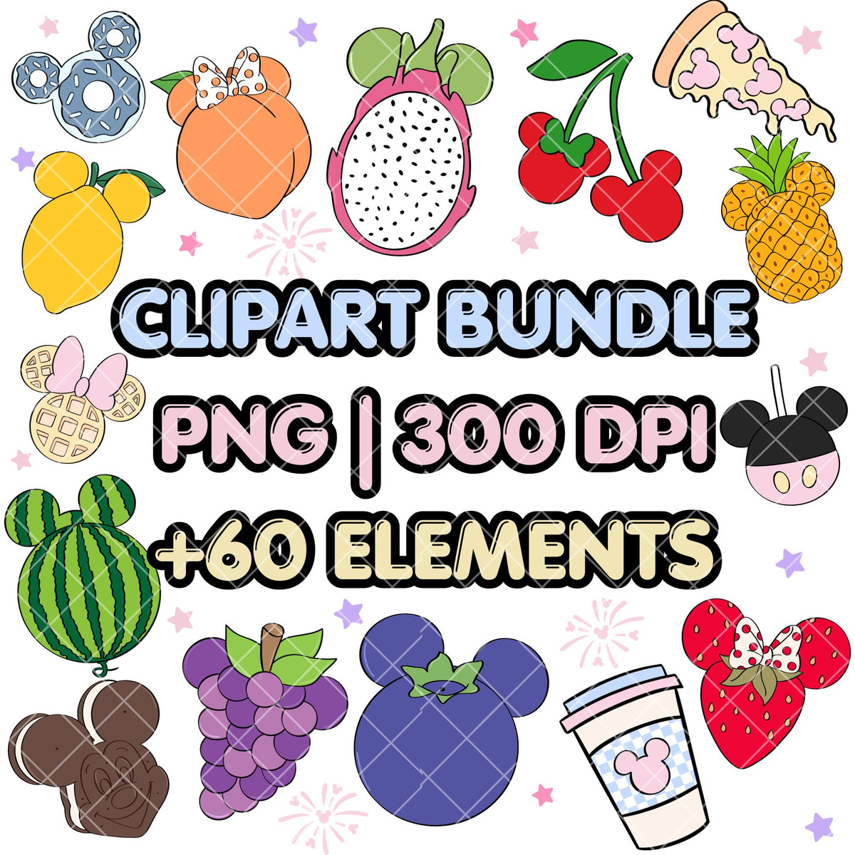 Snacks Pastel Clipart Pastel | Disney Trip Clipart