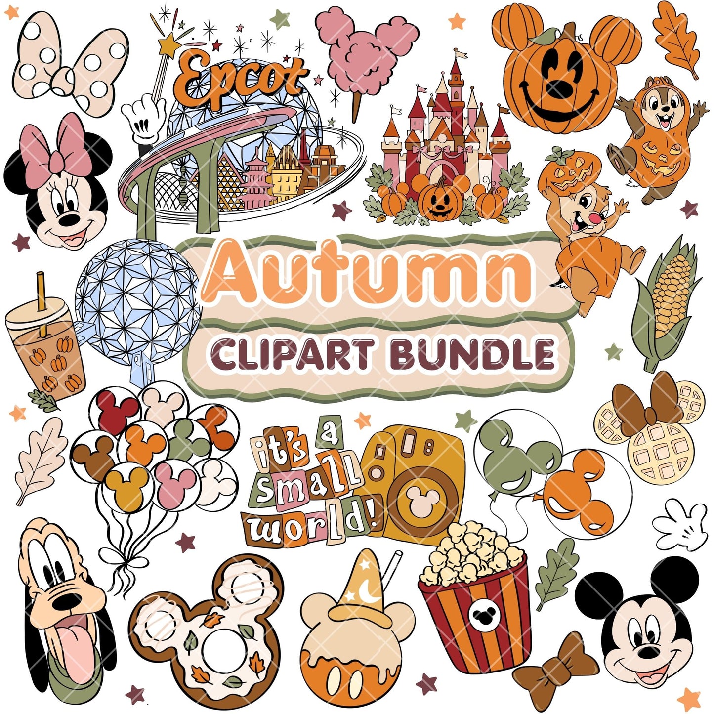 Autumn Clipart Pastel | Disney Trip Clipart