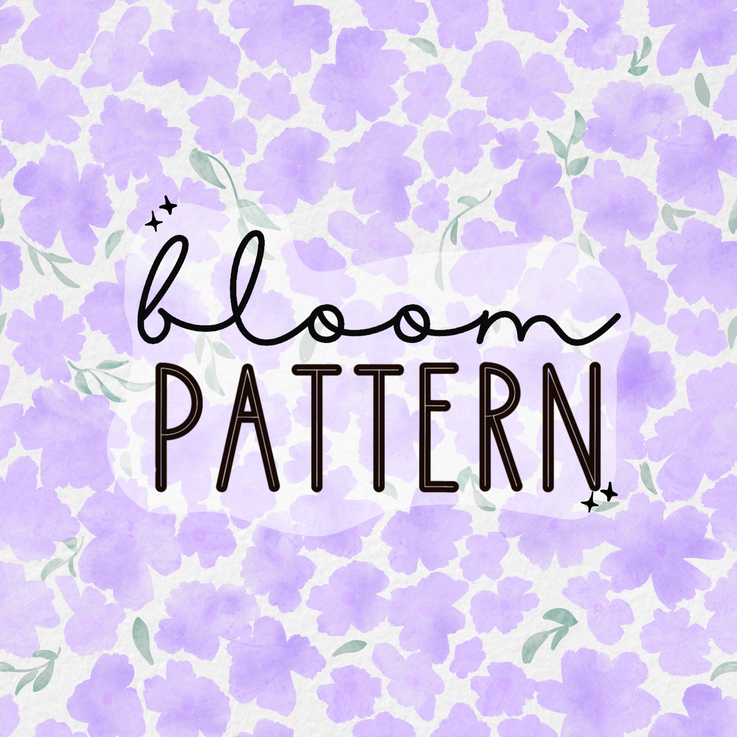 Cute Aquarela Purple Seamless Pattern