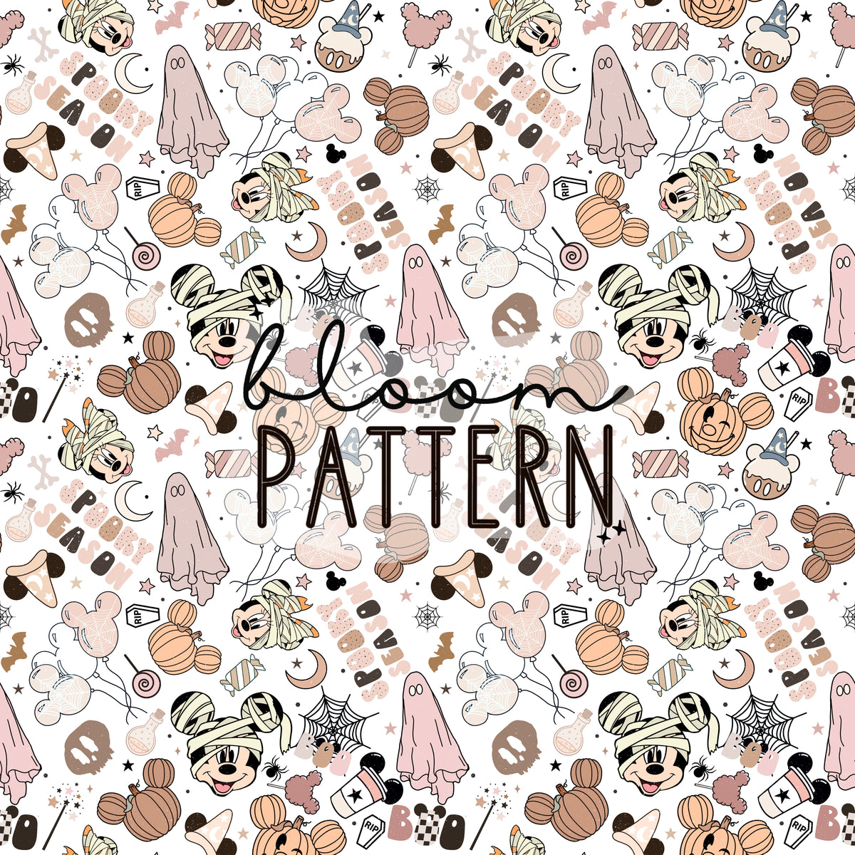 Spoook Pattern Halloween Spooky Seamless Pattern – Bloom Patterns