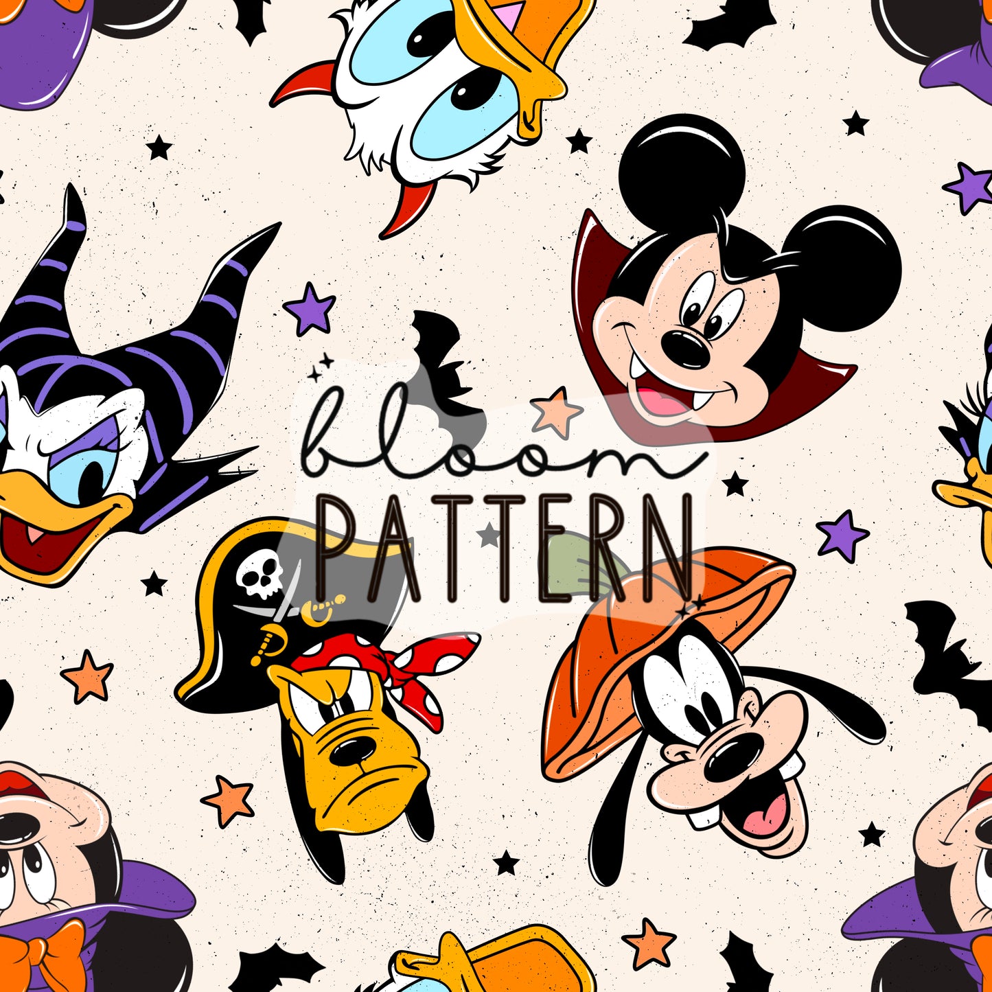 Halloween Spooky Seamless Pattern