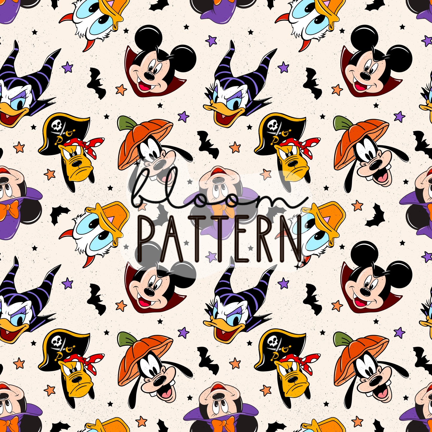 Halloween Spooky Seamless Pattern