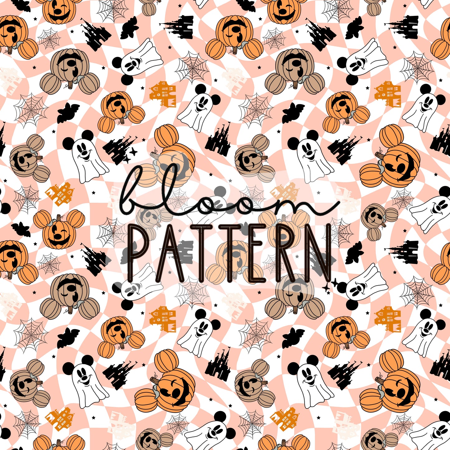 Halloween Spooky Seamless Pattern