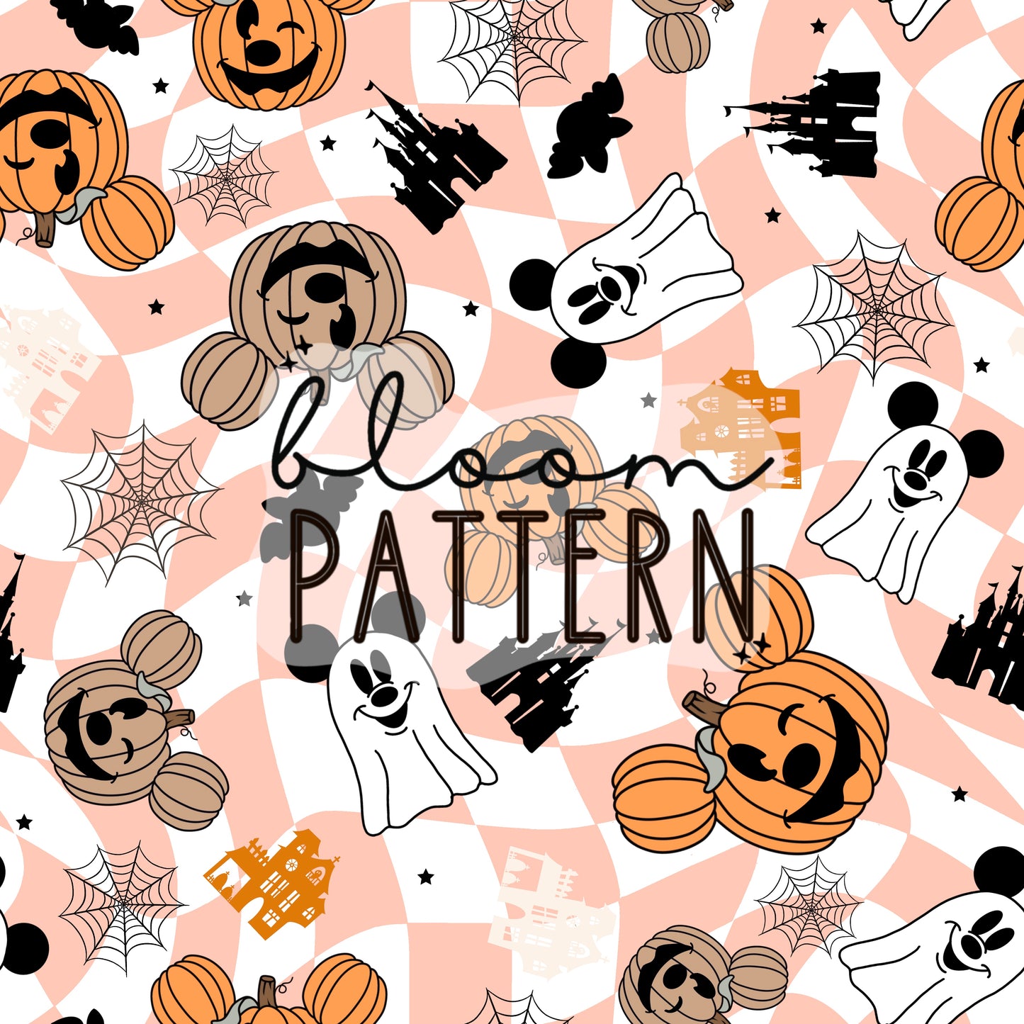 Halloween Spooky Seamless Pattern