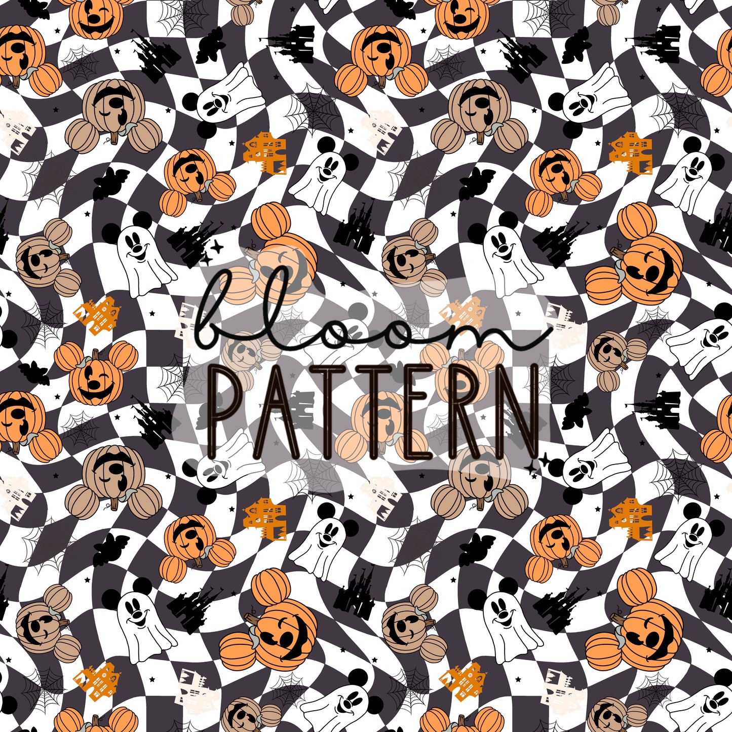 Halloween Spooky Seamless Pattern