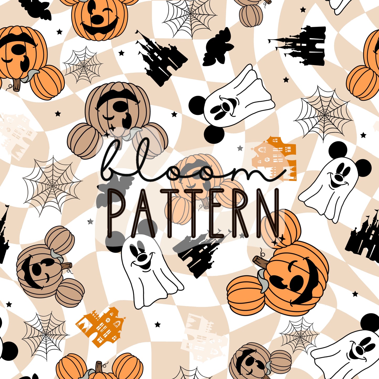 Halloween Spooky Seamless Pattern