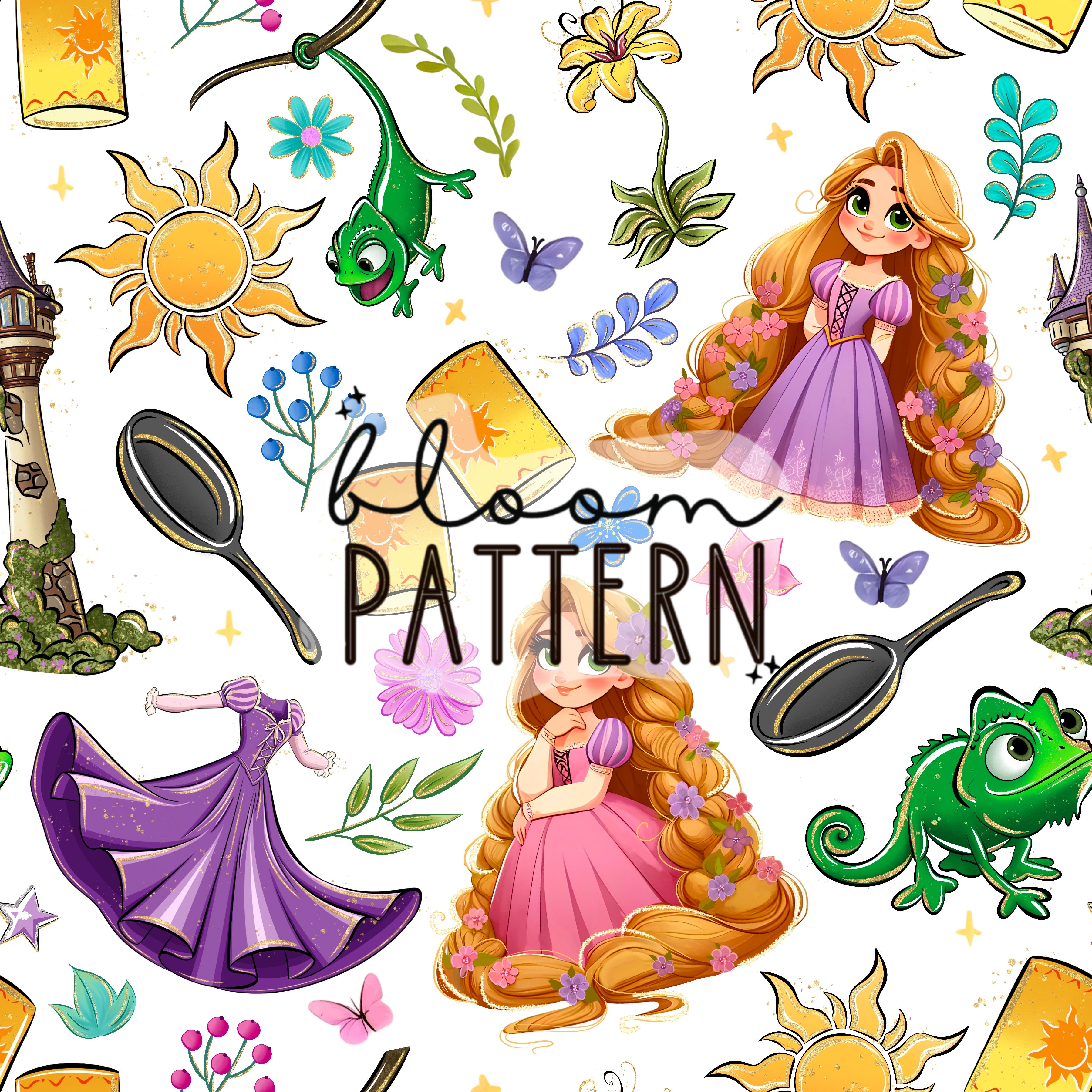 Tangled Movie Pattern Tangled Princess Seamless Pattern – Bloom Patterns