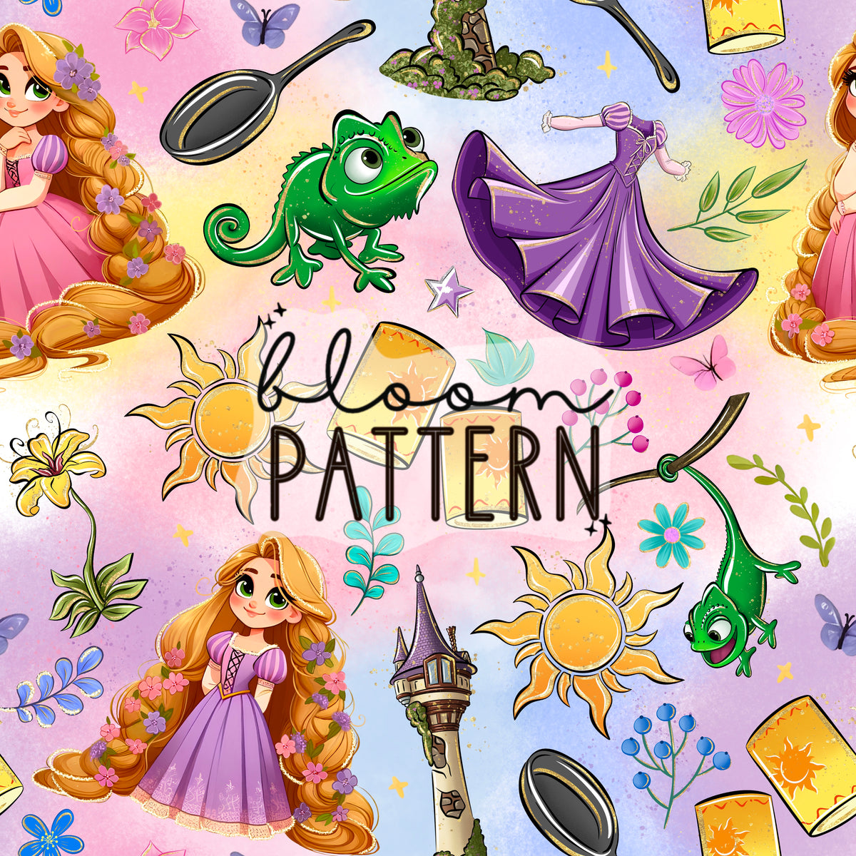 Tangled Movie Pattern Tangled Princess Seamless Pattern – Bloom Patterns