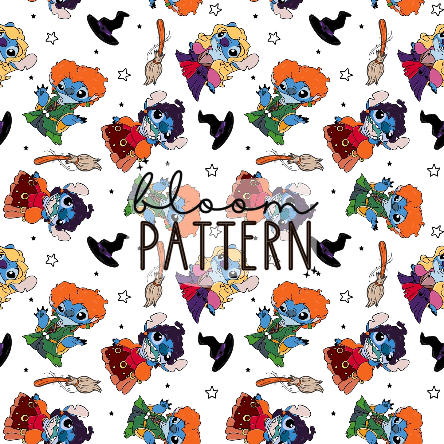 Hocus Pocus Halloween Seamless Pattern