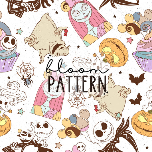 Halloween Spooky Jack Seamless Pattern