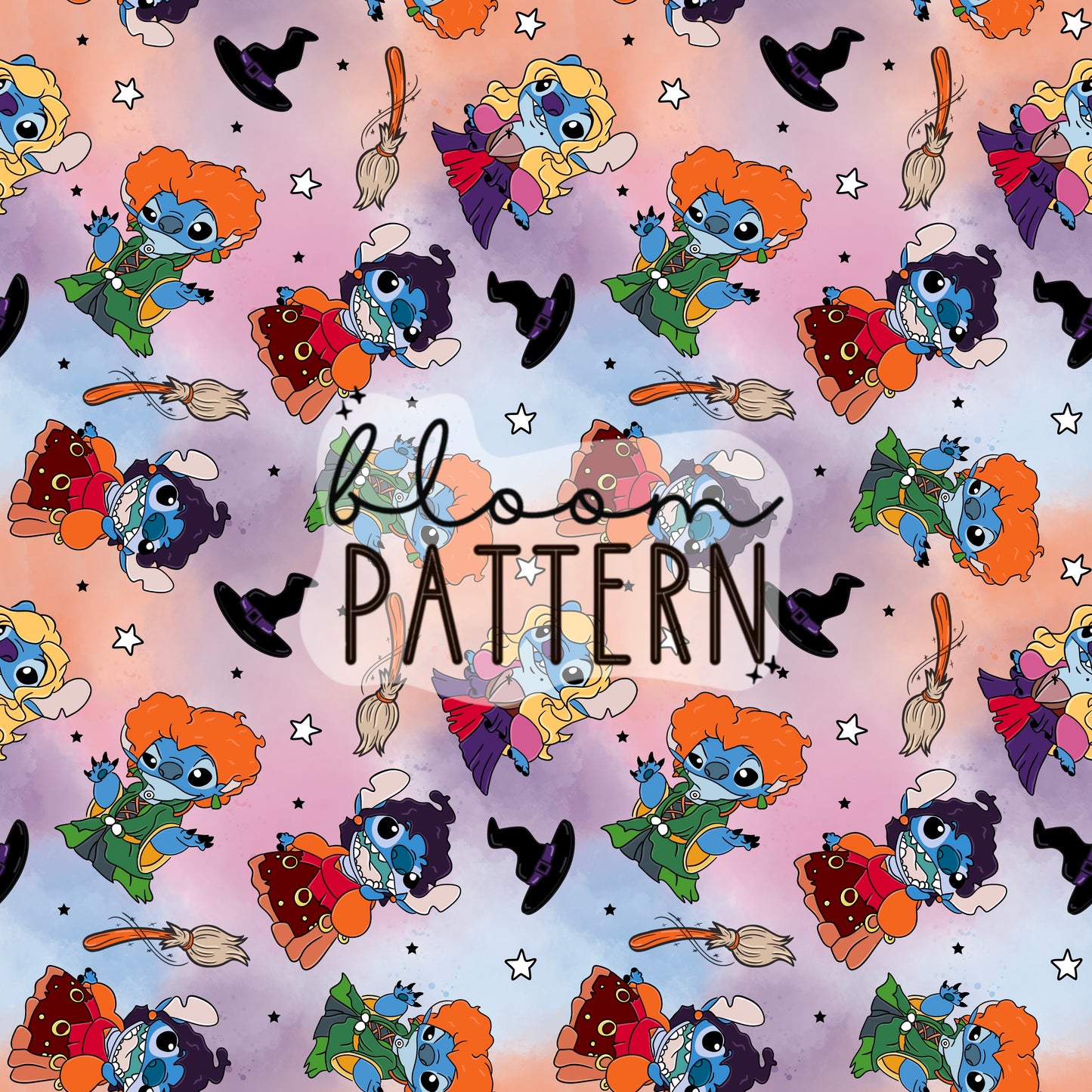 Hocus Pocus Halloween Seamless Pattern