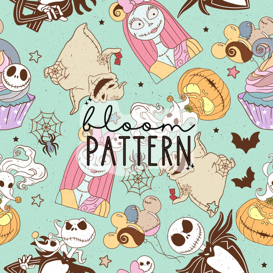 Halloween Spooky Jack Seamless Pattern