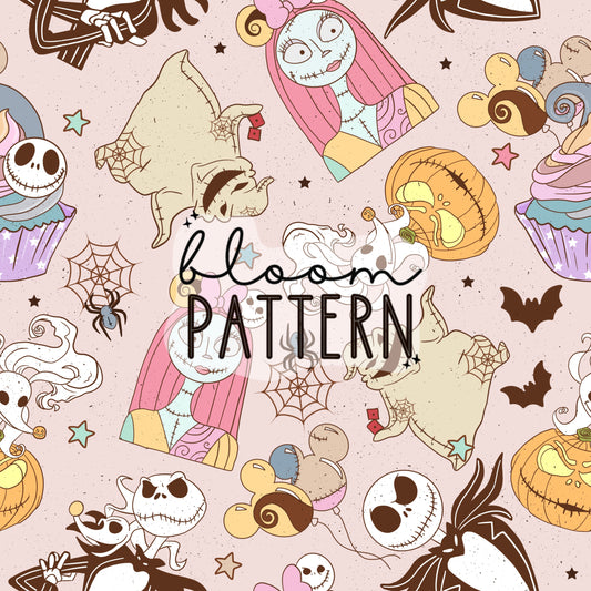 Halloween Spooky Jack Seamless Pattern