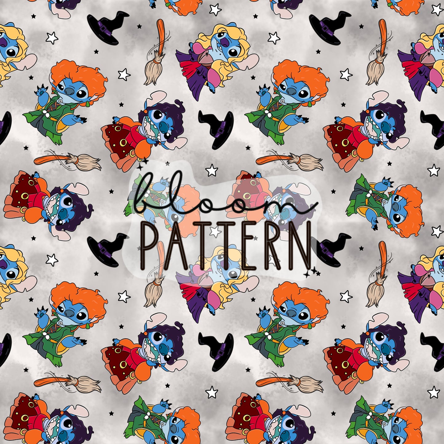 Hocus Pocus Halloween Seamless Pattern