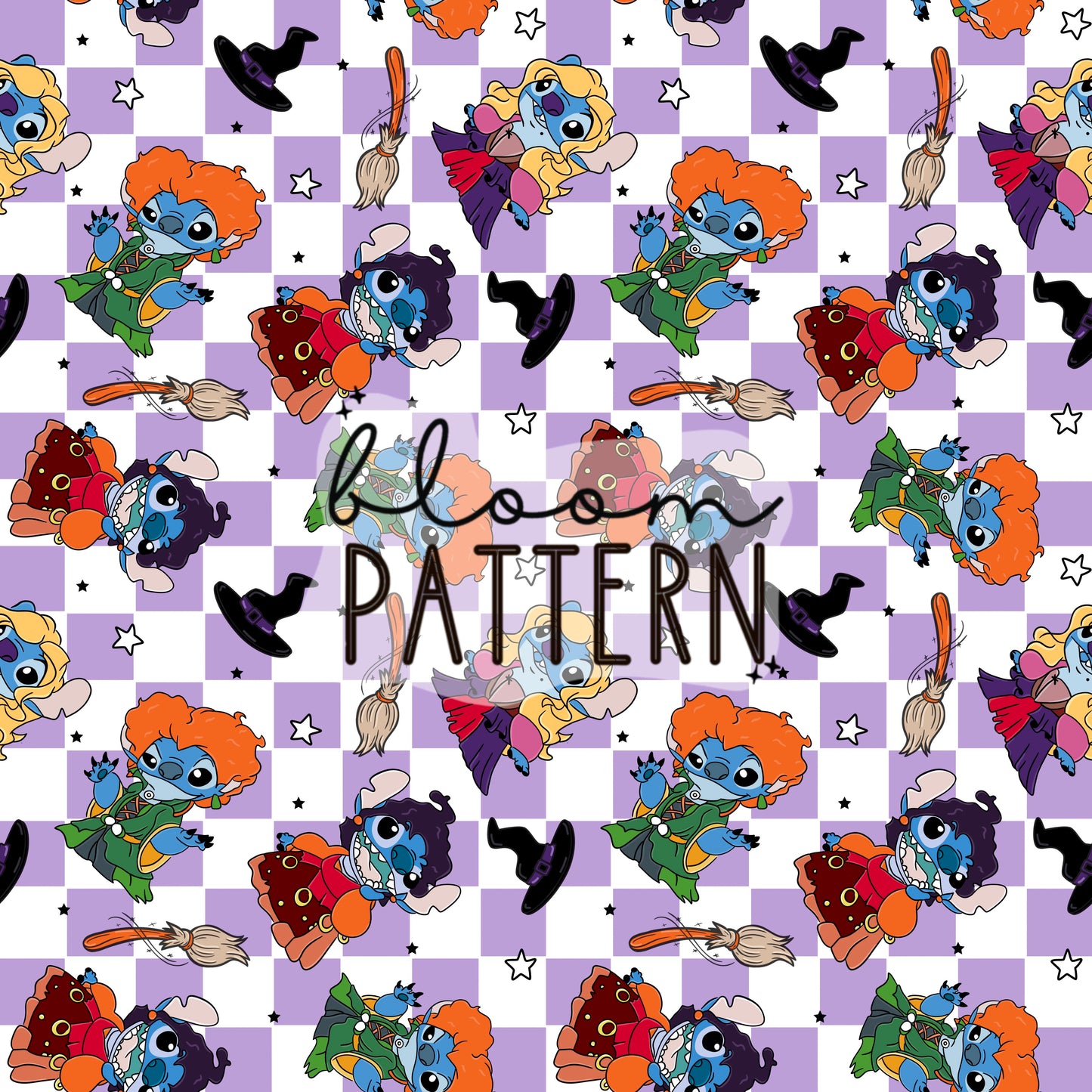 Hocus Pocus Halloween Seamless Pattern