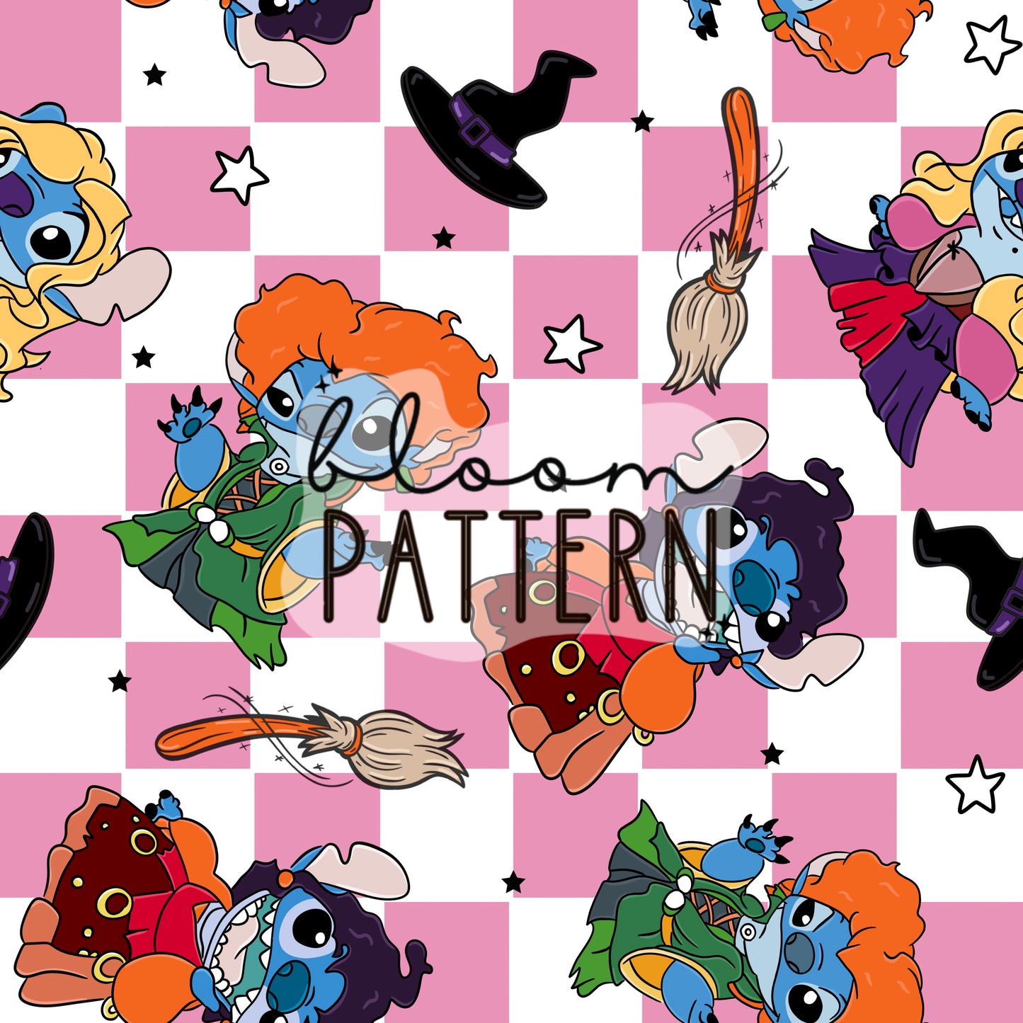 Hocus Pocus Halloween Seamless Pattern