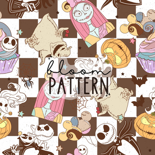 Halloween Spooky Jack Seamless Pattern