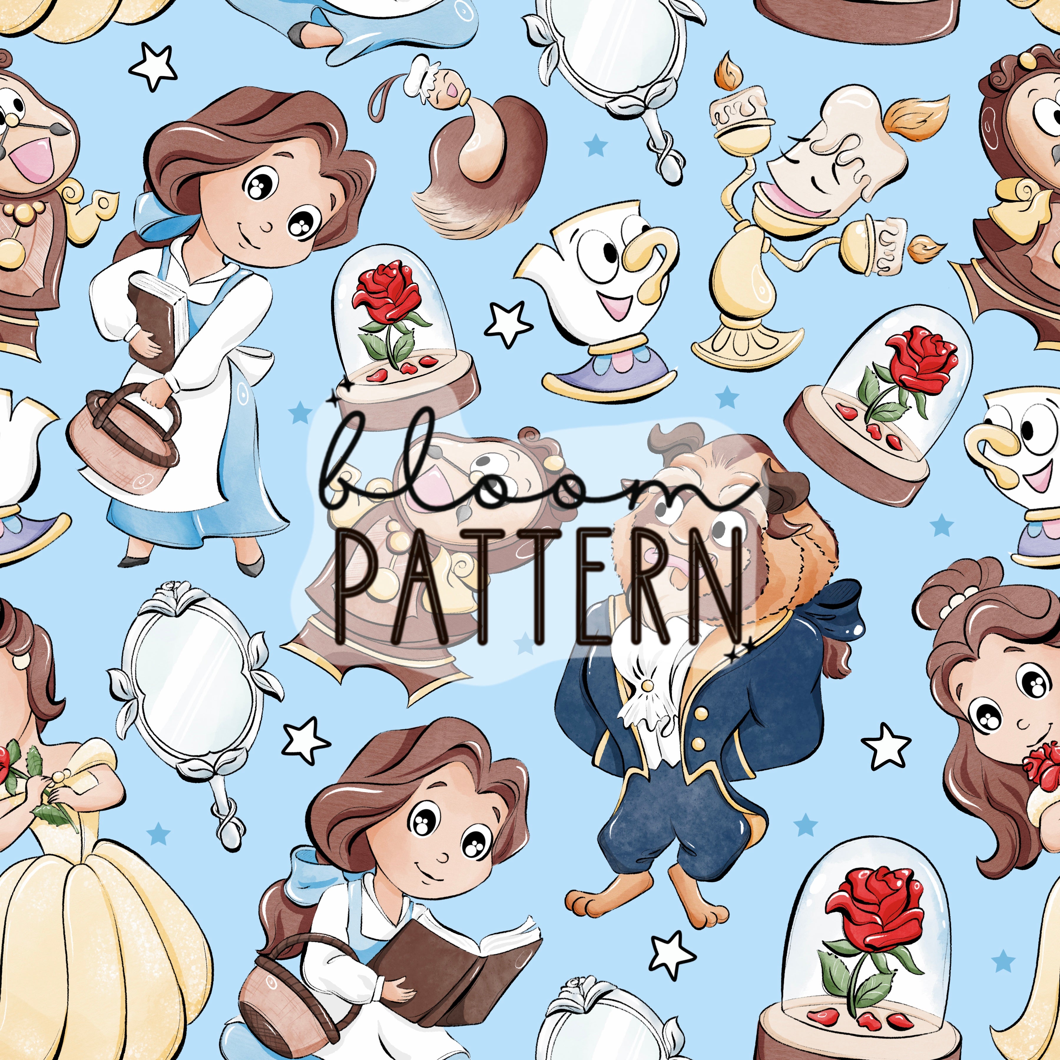 Beauty Princess Seamless Pattern – Bloom Patterns