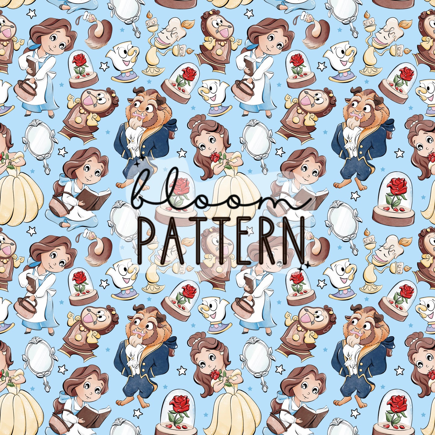 Beauty Princess Seamless Pattern