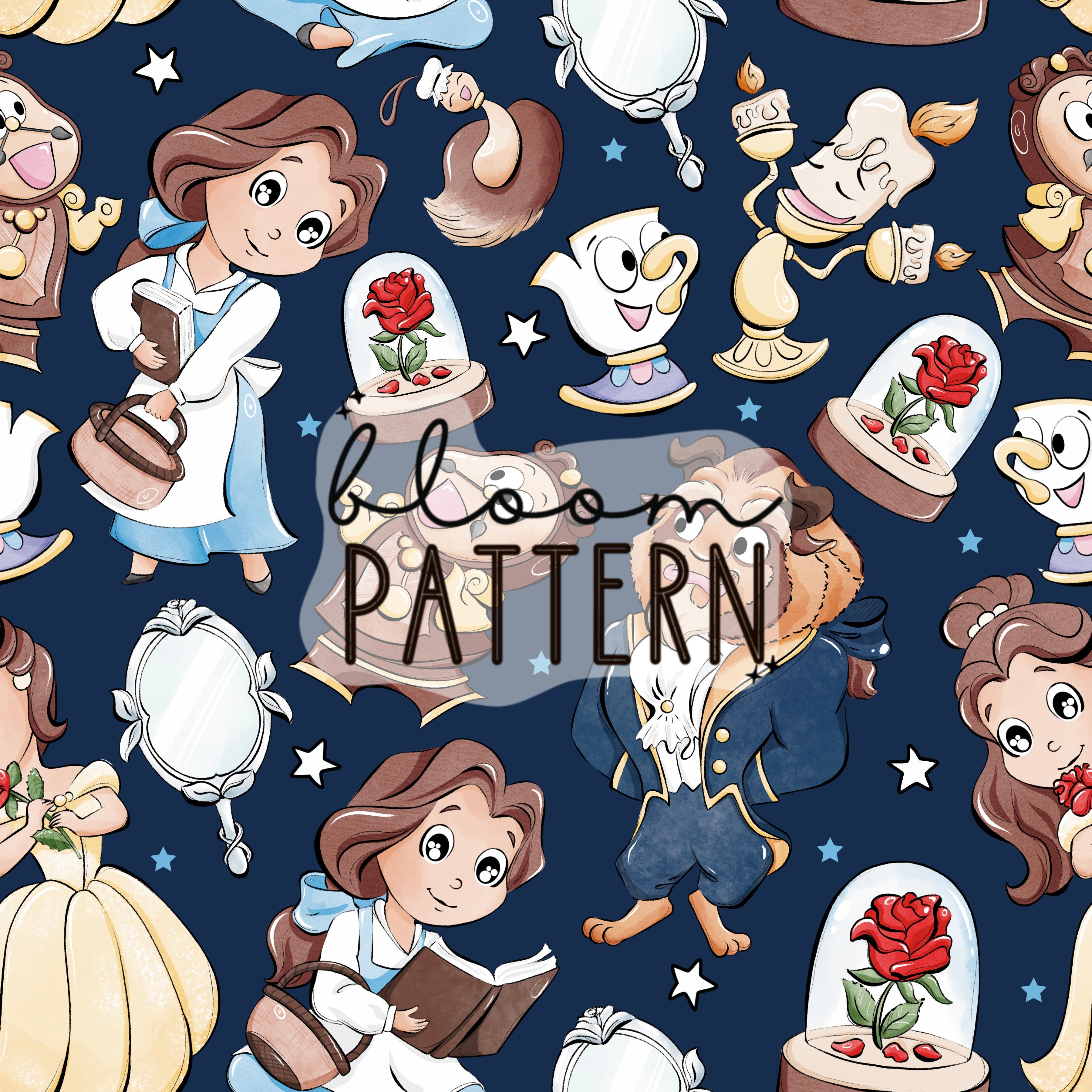Beauty Princess Seamless Pattern – Bloom Patterns