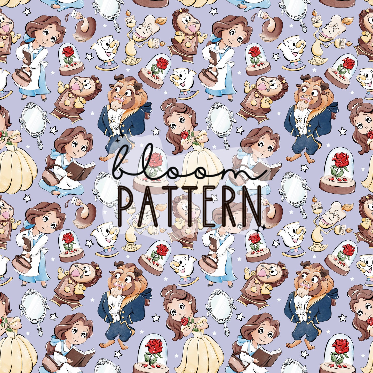 Beauty Princess Seamless Pattern