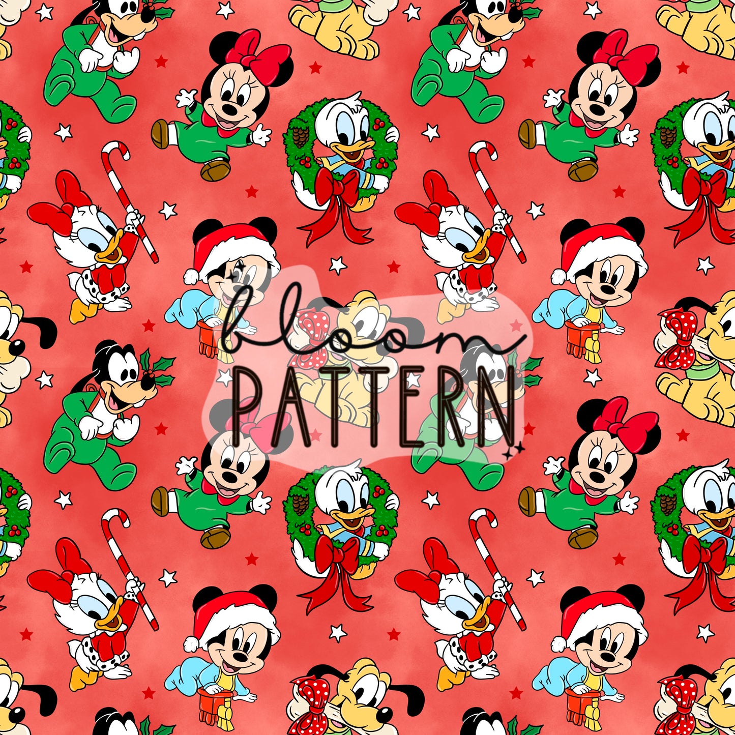 Magical Baby Christmas Seamless Pattern