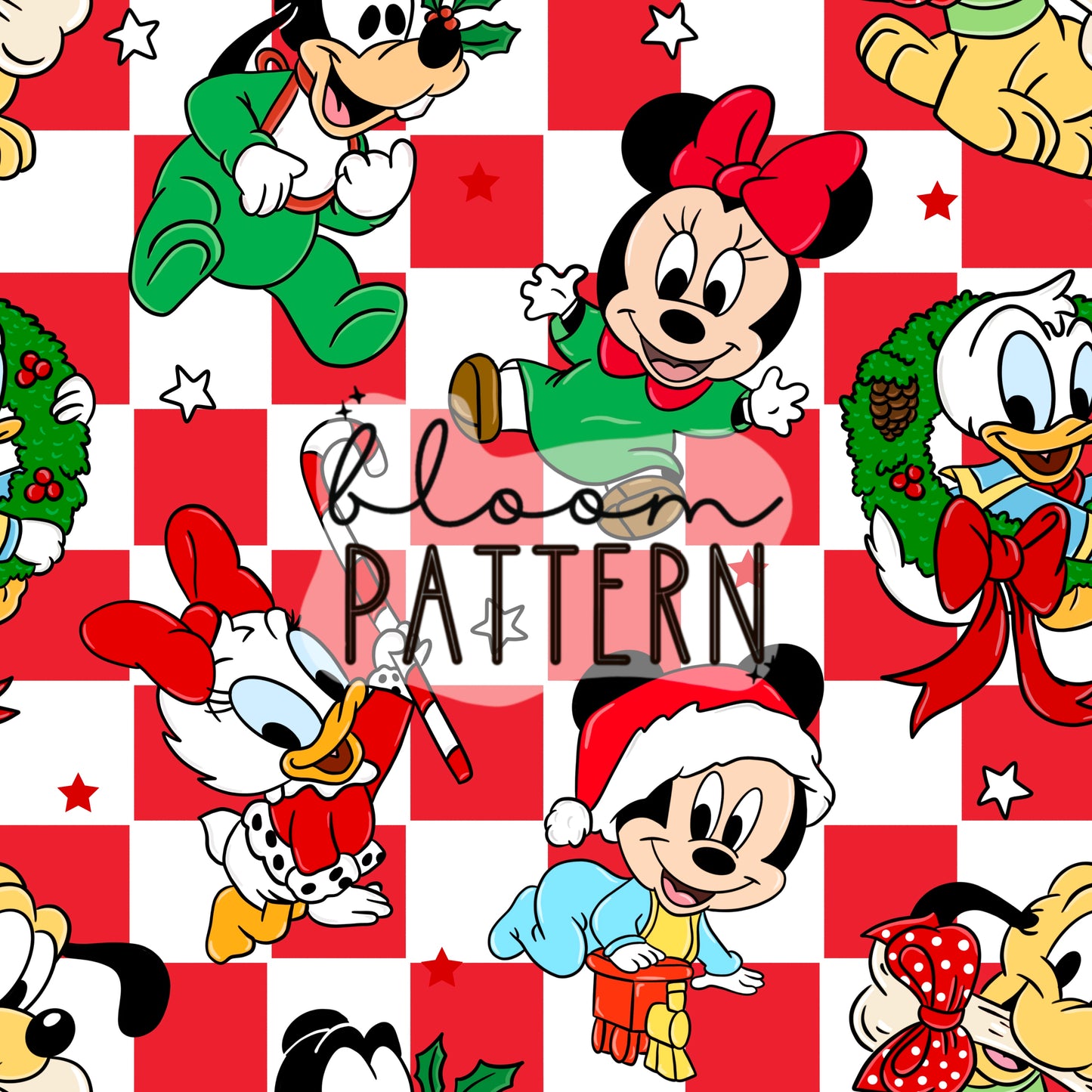 Magical Baby Christmas Seamless Pattern