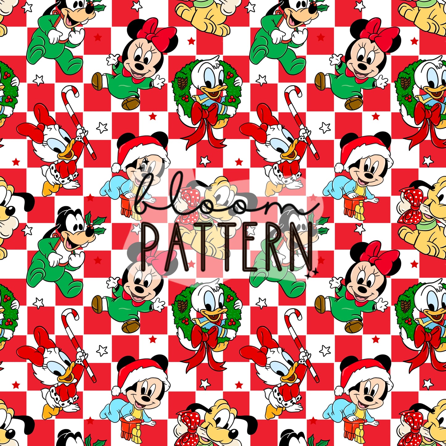 Magical Baby Christmas Seamless Pattern