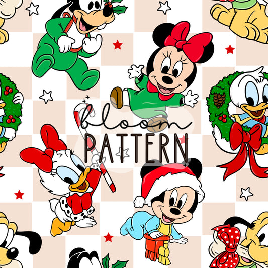 Magical Baby Christmas Seamless Pattern