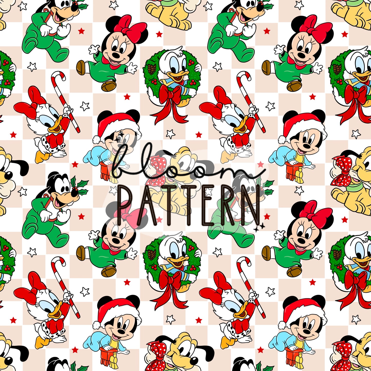 Magical Baby Christmas Seamless Pattern