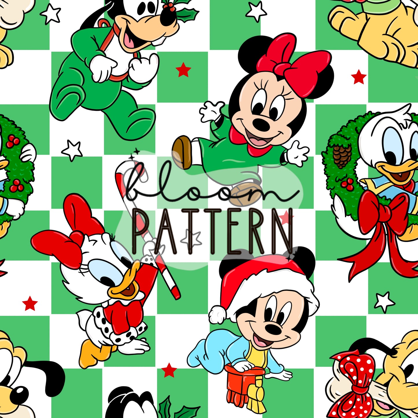 Magical Baby Christmas Seamless Pattern