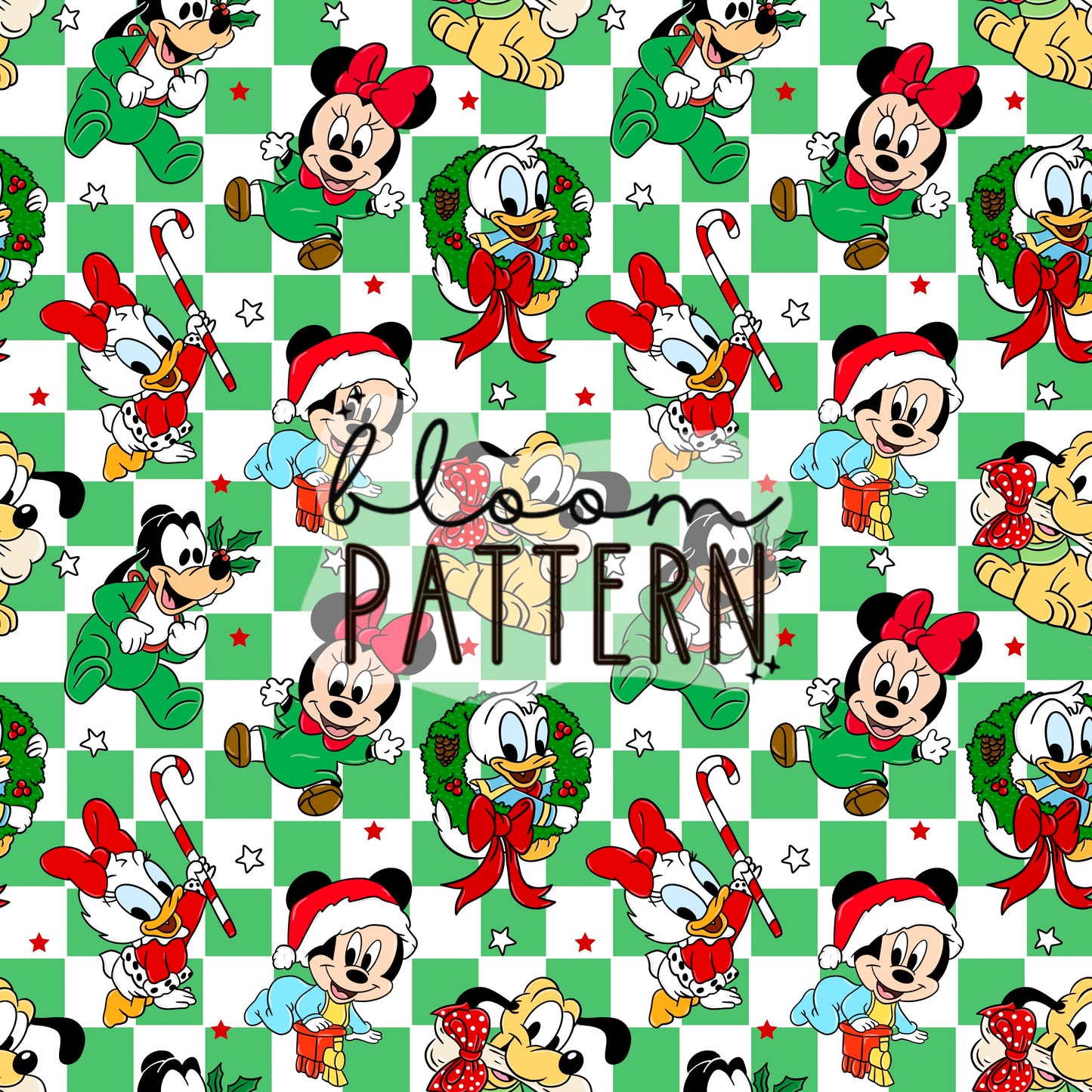 Magical Baby Christmas Seamless Pattern