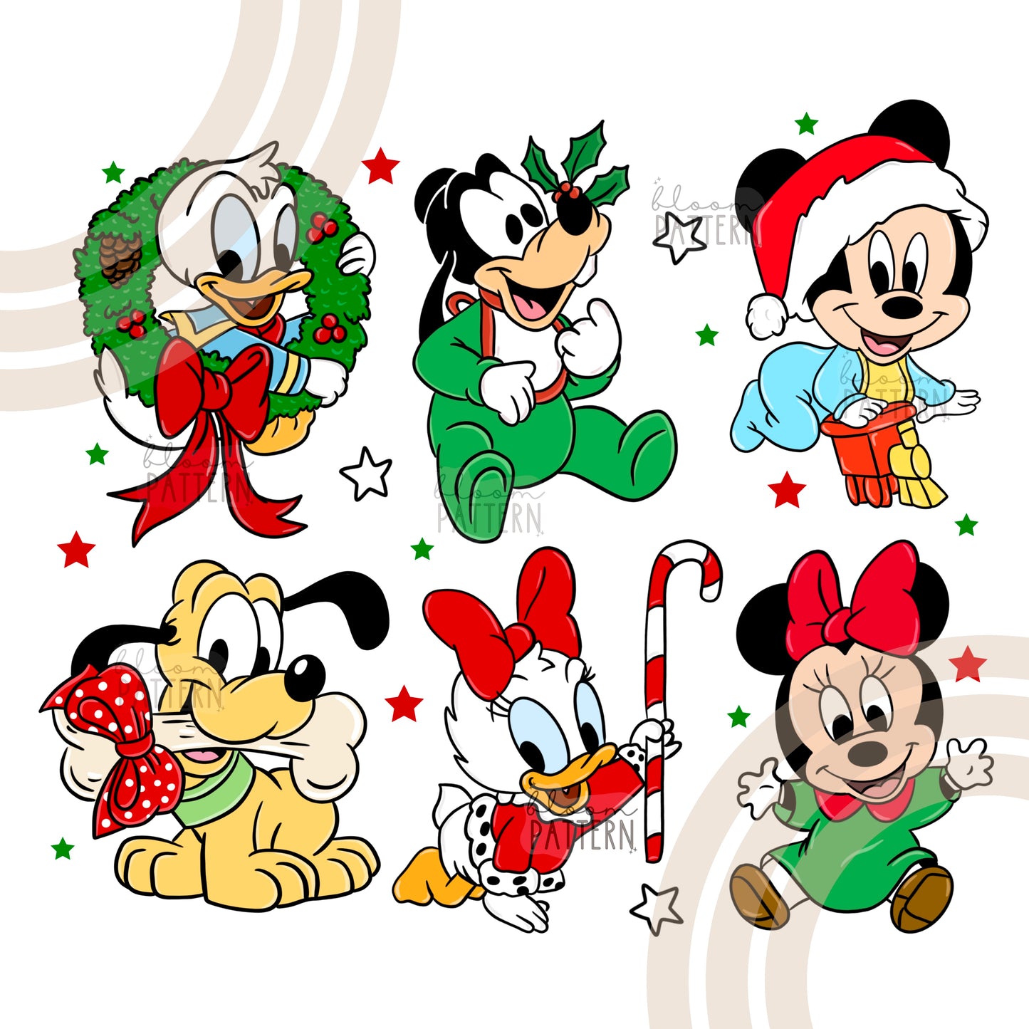 Magical Baby Christmas Seamless Pattern