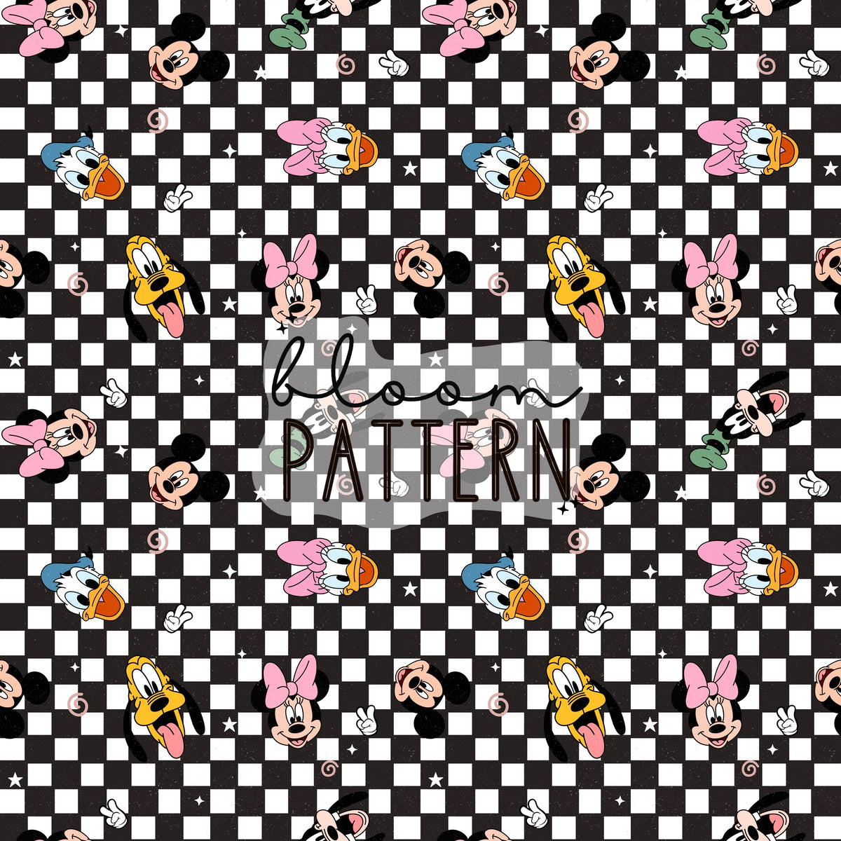 Click Me Pattern Magical Mouse Check Seamless Pattern – Bloom Patterns